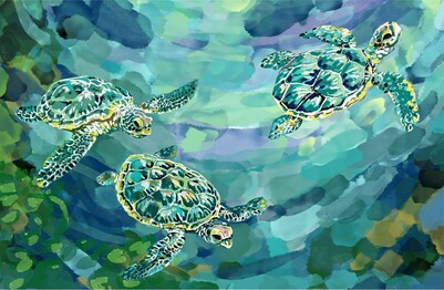 Trans Ocean Illusions Tulum Turtles Sea 334603
